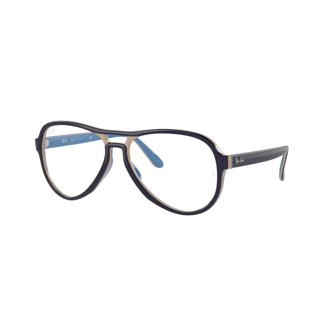 UNISEX EYEGLASSES RAY-BAN RX 4355V VAGABOND 8134 BLUE LIGHT BROWN LIGHT BLUE SIZE 58 