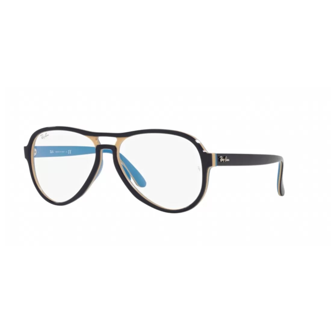 UNISEX EYEGLASSES RAY-BAN RX 4355V VAGABOND 8134 BLUE LIGHT BROWN LIGHT BLUE SIZE 55 