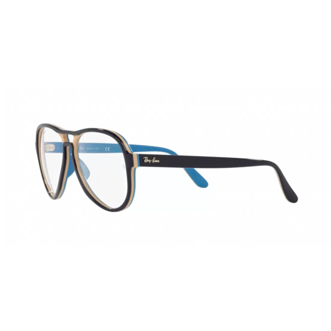 UNISEX EYEGLASSES RAY-BAN RX 4355V VAGABOND 8134 BLUE LIGHT BROWN LIGHT BLUE SIZE 58 