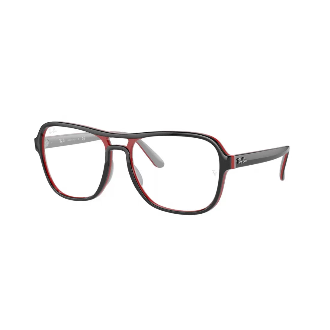 UNISEX EYEGLASSES RAY-BAN RX 4356V STATESIDE 8136 BLACK RED LIGHT GRAY SIZE 55 