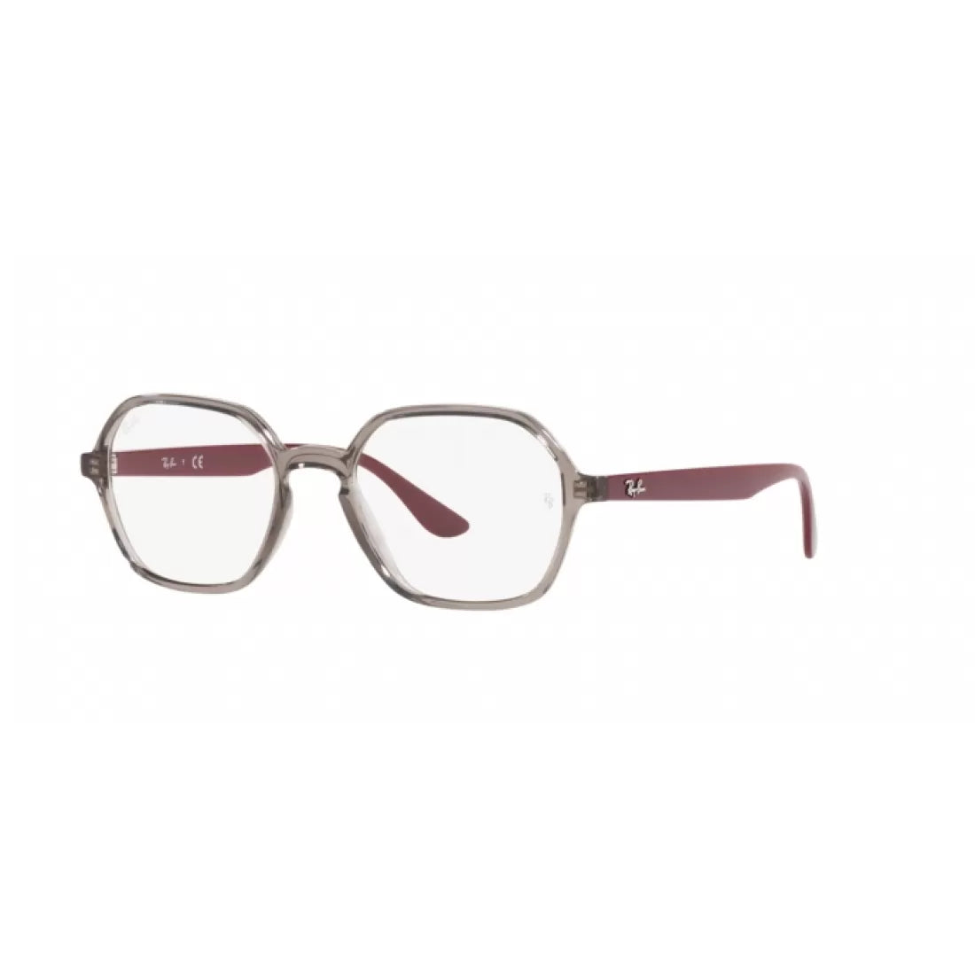 UNISEX EYEGLASSES RAY-BAN RX 4361V - 8083 TRANSPARENT GRAY SIZE 52 