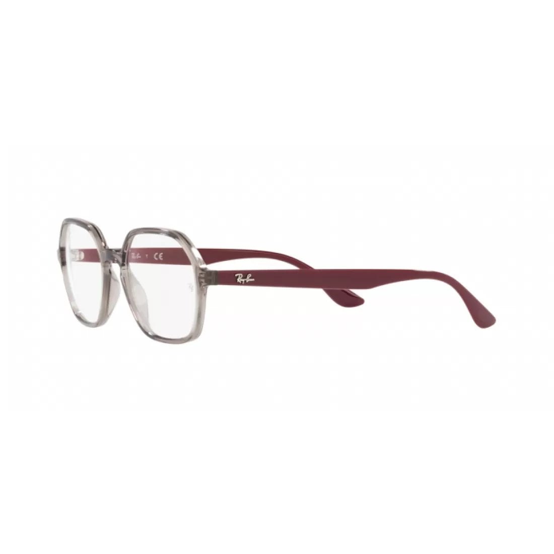 UNISEX EYEGLASSES RAY-BAN RX 4361V - 8083 TRANSPARENT GRAY SIZE 52 