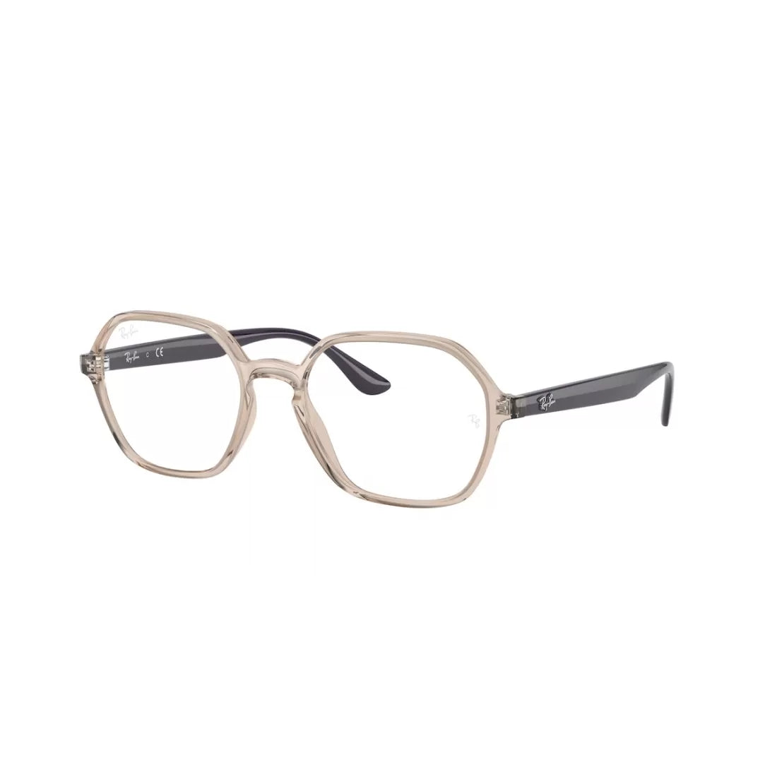 UNISEX EYEGLASSES RAY-BAN RX 4361V - 8138 LIGHT BROWN TRANSPARENT SIZE 52 
