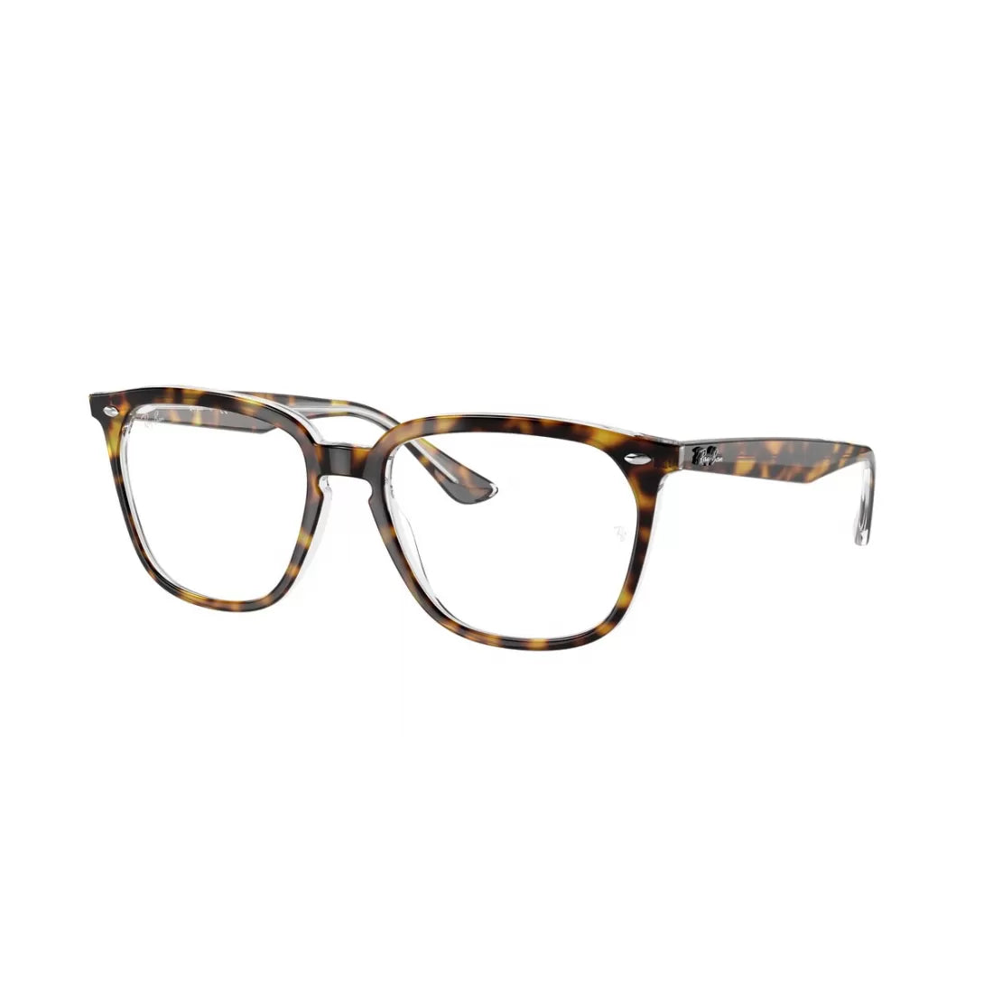 UNISEX EYEGLASSES RAY-BAN RX 4362V - 5082 HAVANA ON TRANSPARENT CALIBER 51 