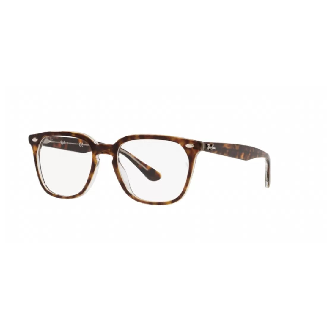 UNISEX EYEGLASSES RAY-BAN RX 4362V - 5082 HAVANA ON TRANSPARENT CALIBER 51 