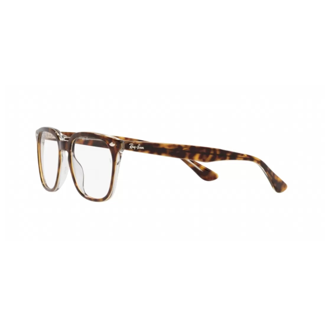 UNISEX EYEGLASSES RAY-BAN RX 4362V - 5082 HAVANA ON TRANSPARENT CALIBER 51 