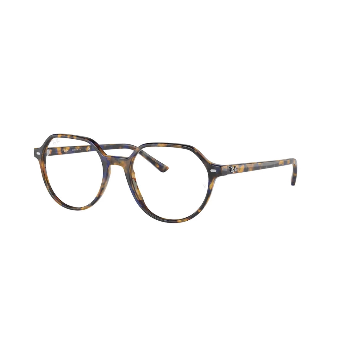 UNISEX EYEGLASSES RAY-BAN RX 5395 THALIA 8174 YELLOW AND BLUE HAVANA SIZE 49 