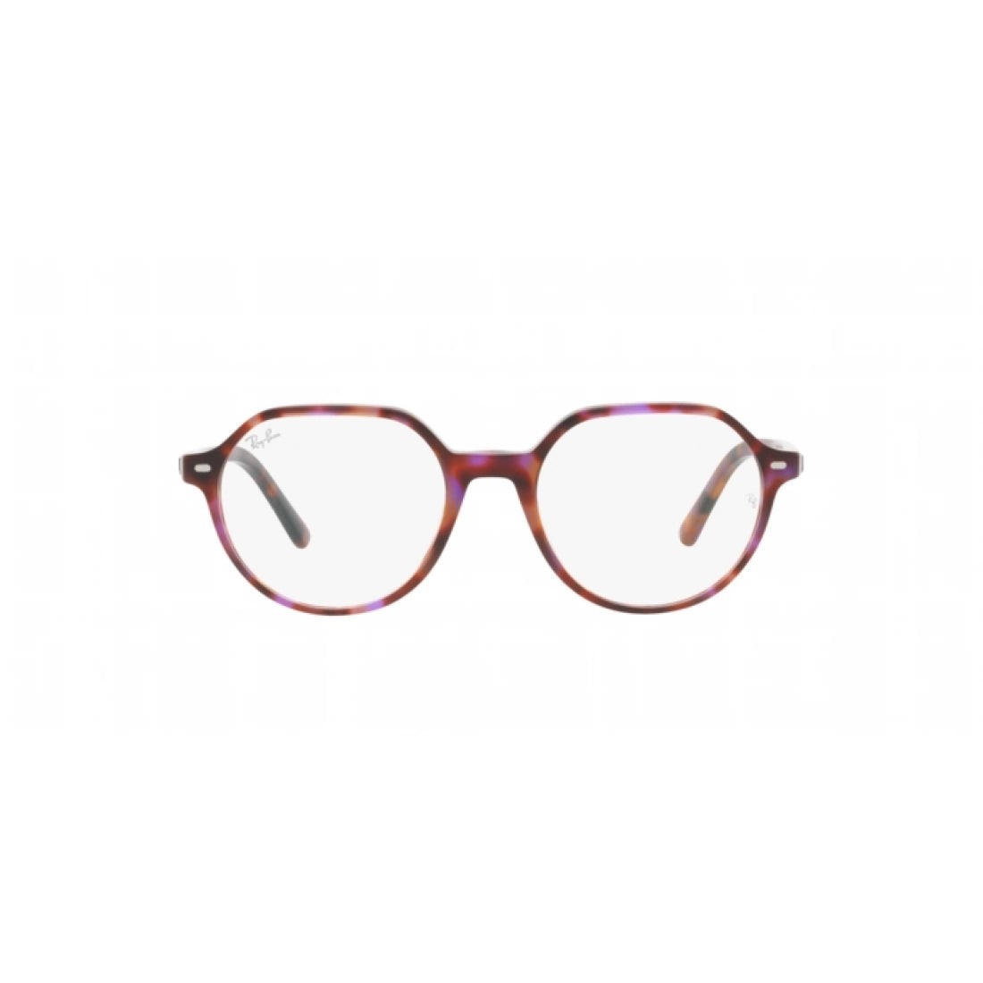 UNISEX EYEGLASSES RAY-BAN RX 5395 THALIA 8175 BROWN AND PURPLE HAVANA CALIBER 49 