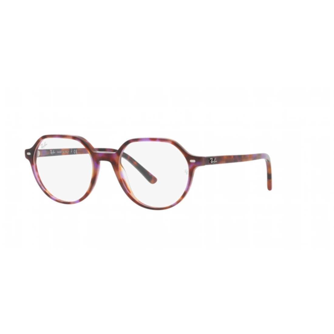 UNISEX EYEGLASSES RAY-BAN RX 5395 THALIA 8175 BROWN AND PURPLE HAVANA CALIBER 49 