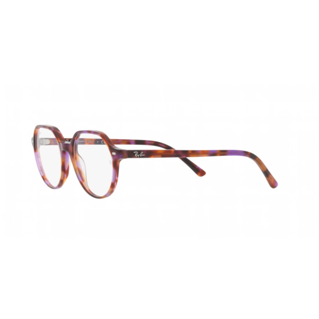 UNISEX EYEGLASSES RAY-BAN RX 5395 THALIA 8175 BROWN AND PURPLE HAVANA CALIBER 49 