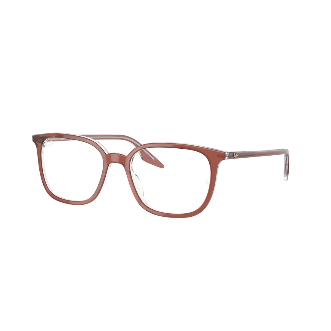 UNISEX EYEGLASSES RAY-BAN RX 5406 - 8171 BROWN ON TRANSPARENT SIZE 52 