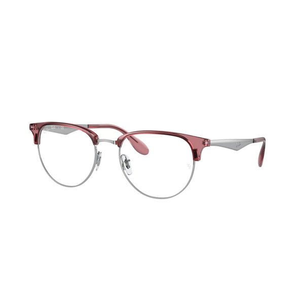 OCCHIALE DA VISTA UNISEX RAY-BAN RX 6396 - 3131 ROSSO TRASPARENTE SU ARGENTO CALIBRO 51