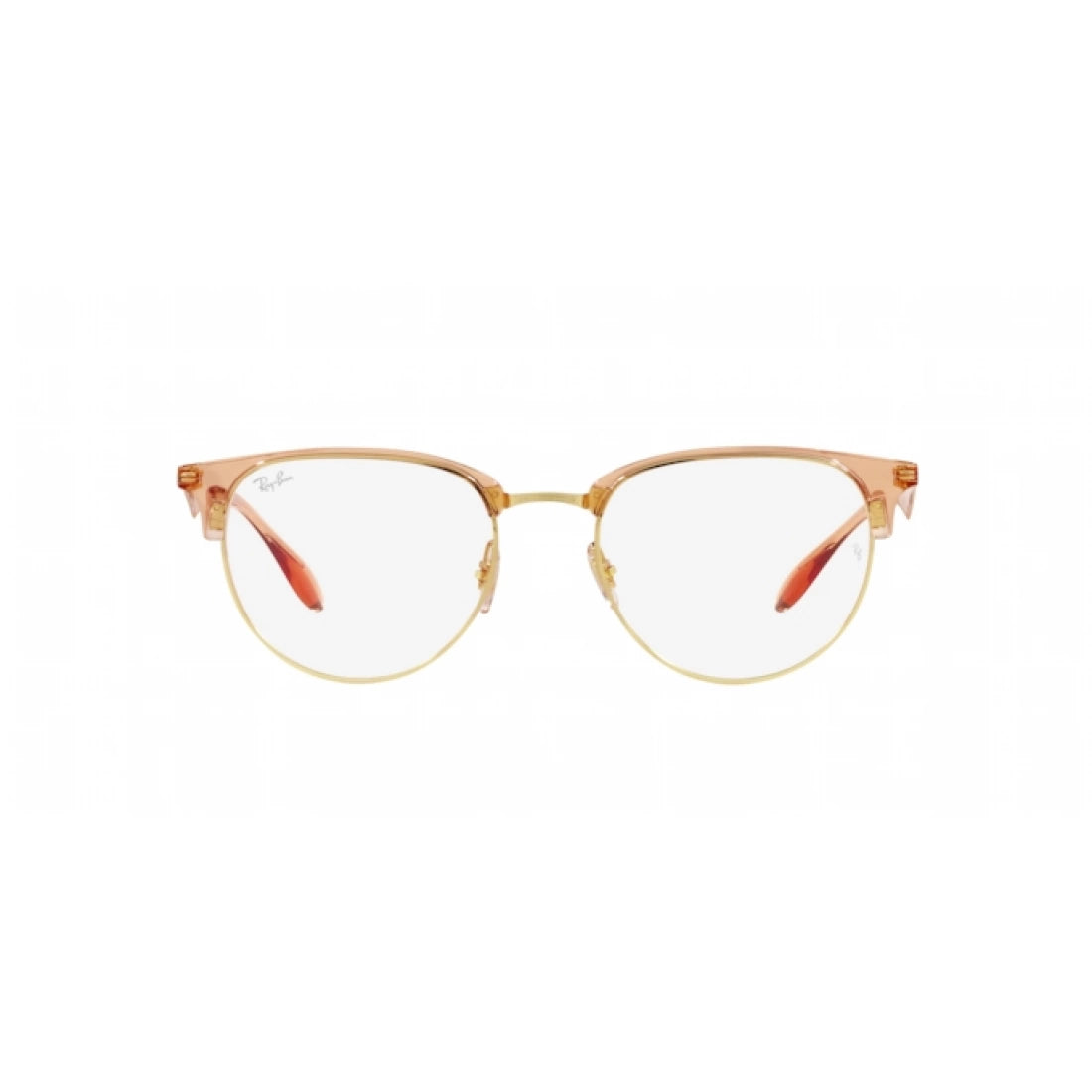 UNISEX EYEGLASSES RAY-BAN RX 6396 - 3132 LIGHT BROWN TRANSPARENT ON ARI CALIBER 51 