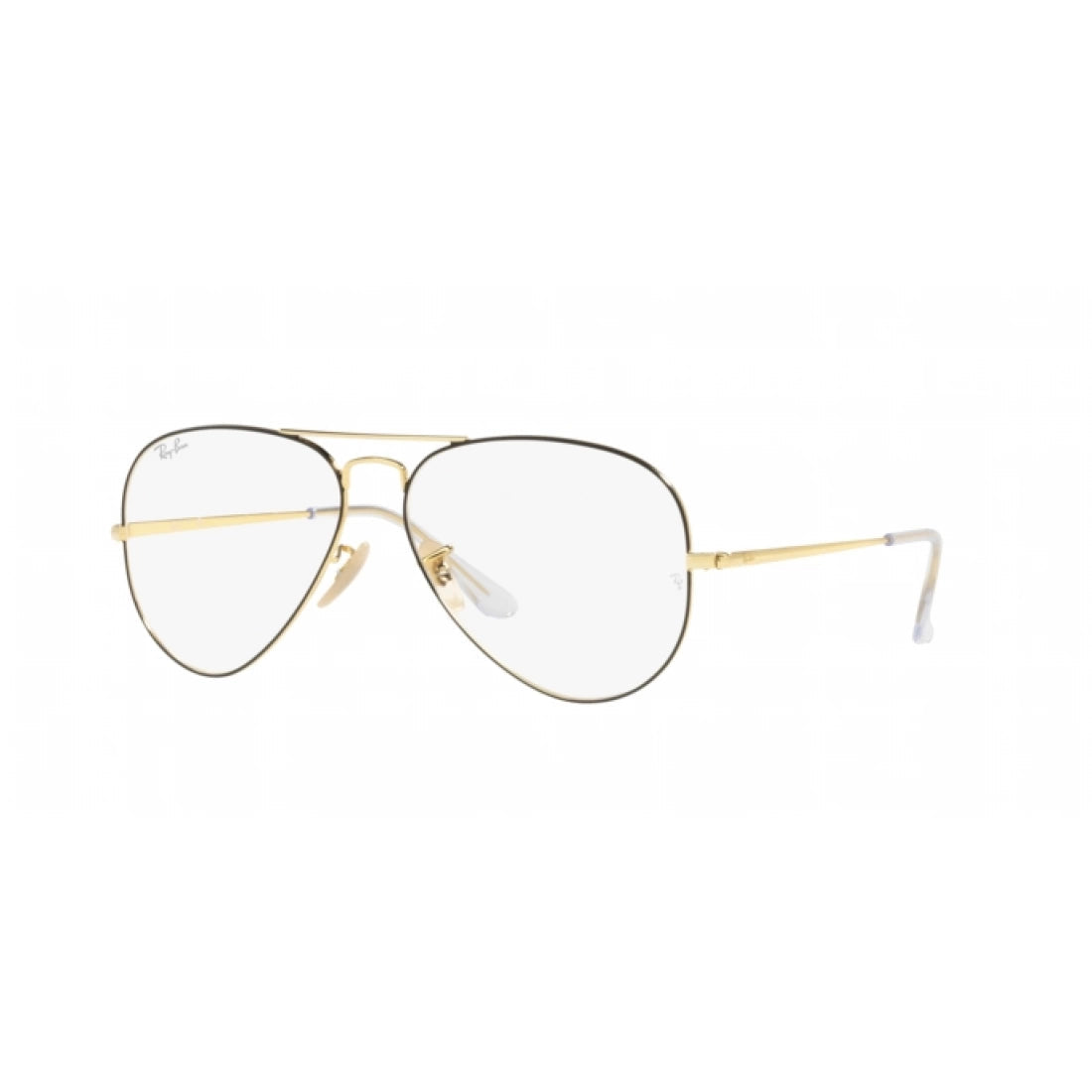 UNISEX EYEGLASSES RAY-BAN RX 6489 AVIATOR 2890 MATT BLACK ON ARISTA CALIBER 58 