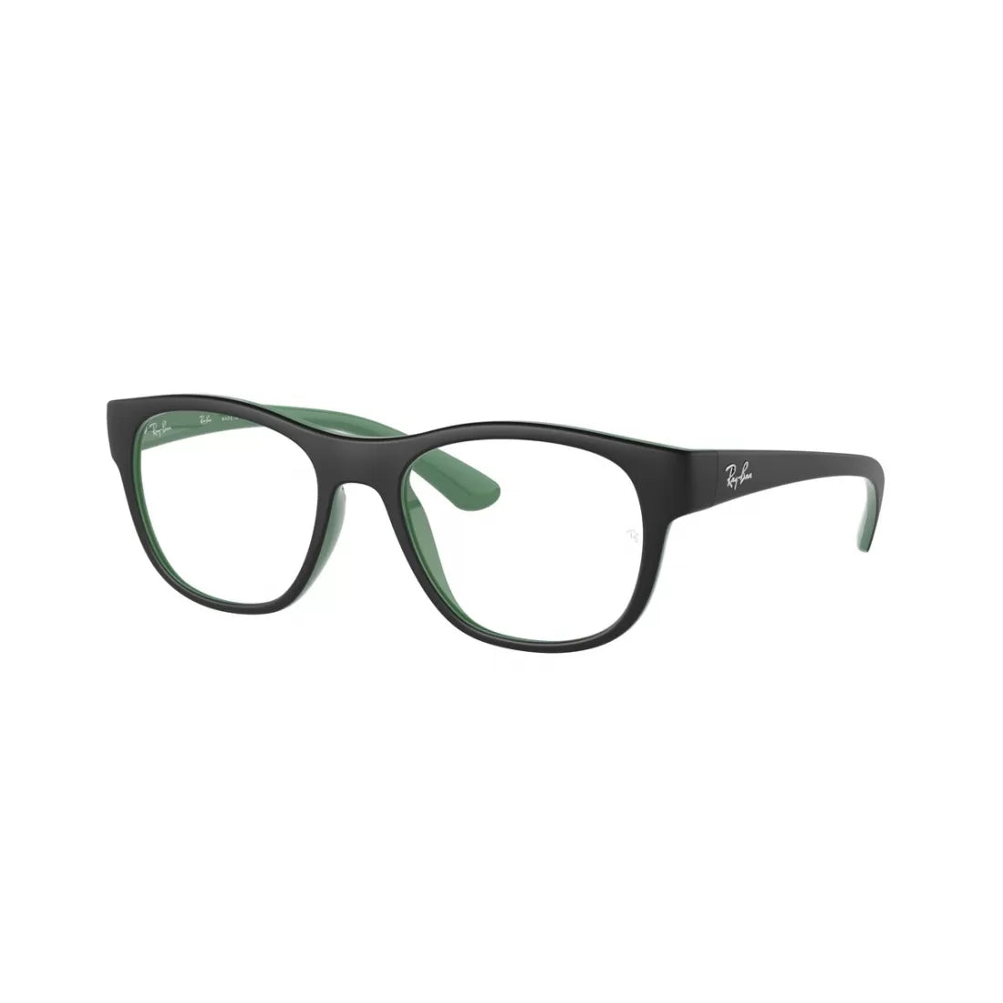 UNISEX EYEGLASSES RAY-BAN RX 7191 - 8142 MATT BLACK ON GREEN SIZE 51 