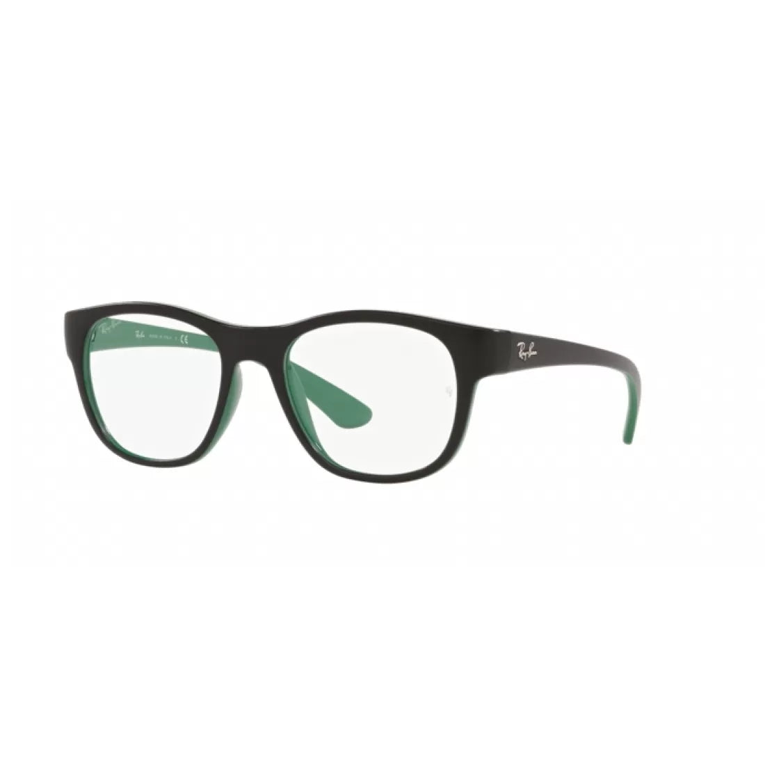 UNISEX EYEGLASSES RAY-BAN RX 7191 - 8142 MATT BLACK ON GREEN SIZE 51 