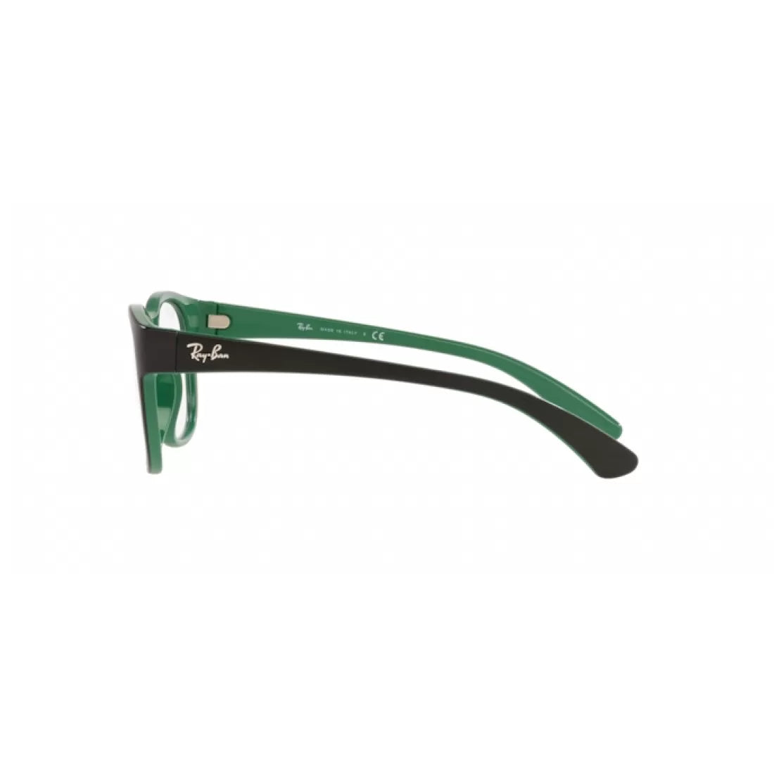 UNISEX EYEGLASSES RAY-BAN RX 7191 - 8142 MATT BLACK ON GREEN SIZE 53 