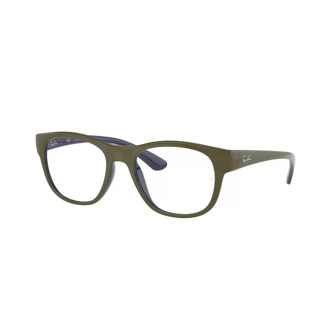 UNISEX EYEGLASSES RAY-BAN RX 7191 - 8144 MATT GREEN ON BLUE SIZE 53 