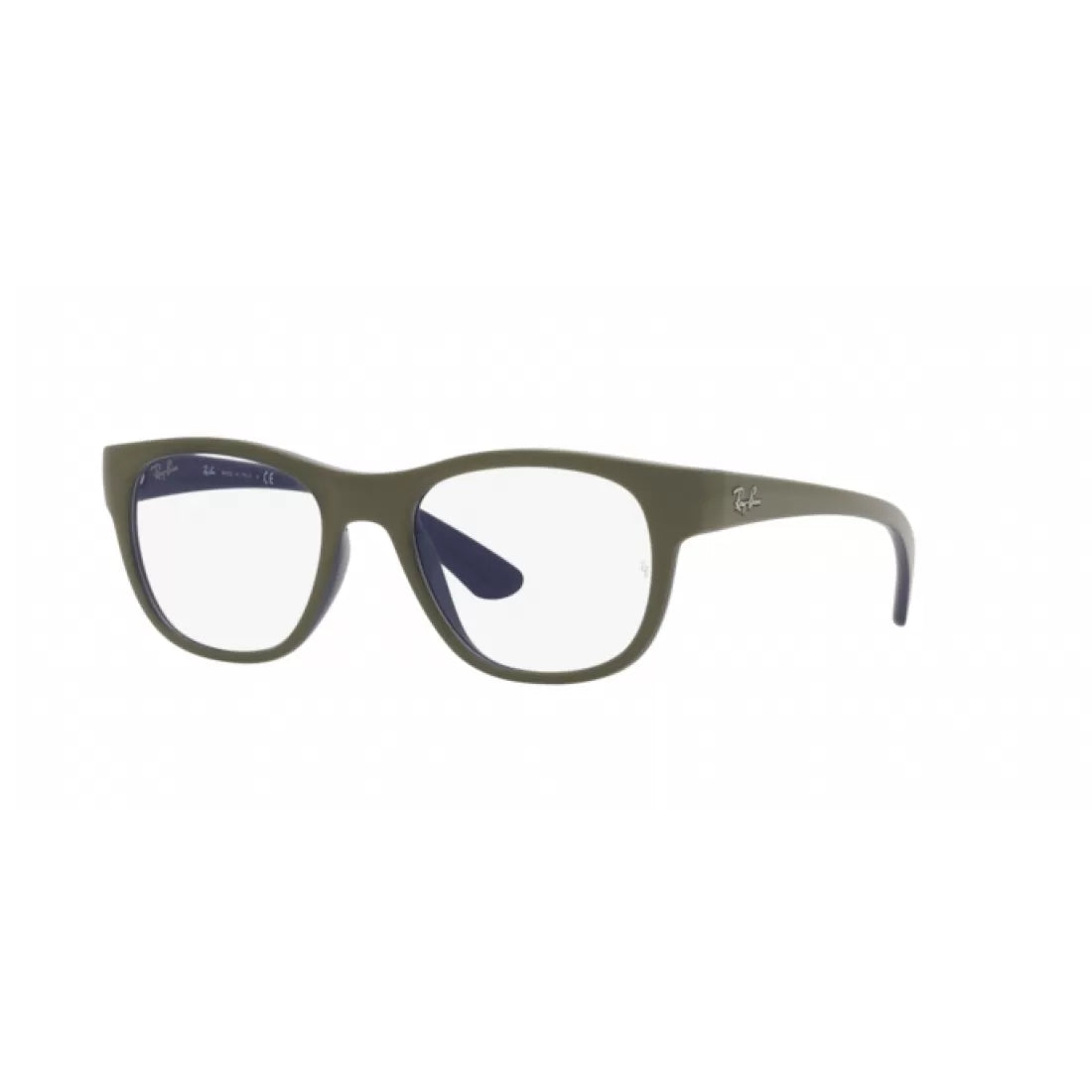 UNISEX EYEGLASSES RAY-BAN RX 7191 - 8144 MATT GREEN ON BLUE SIZE 53 