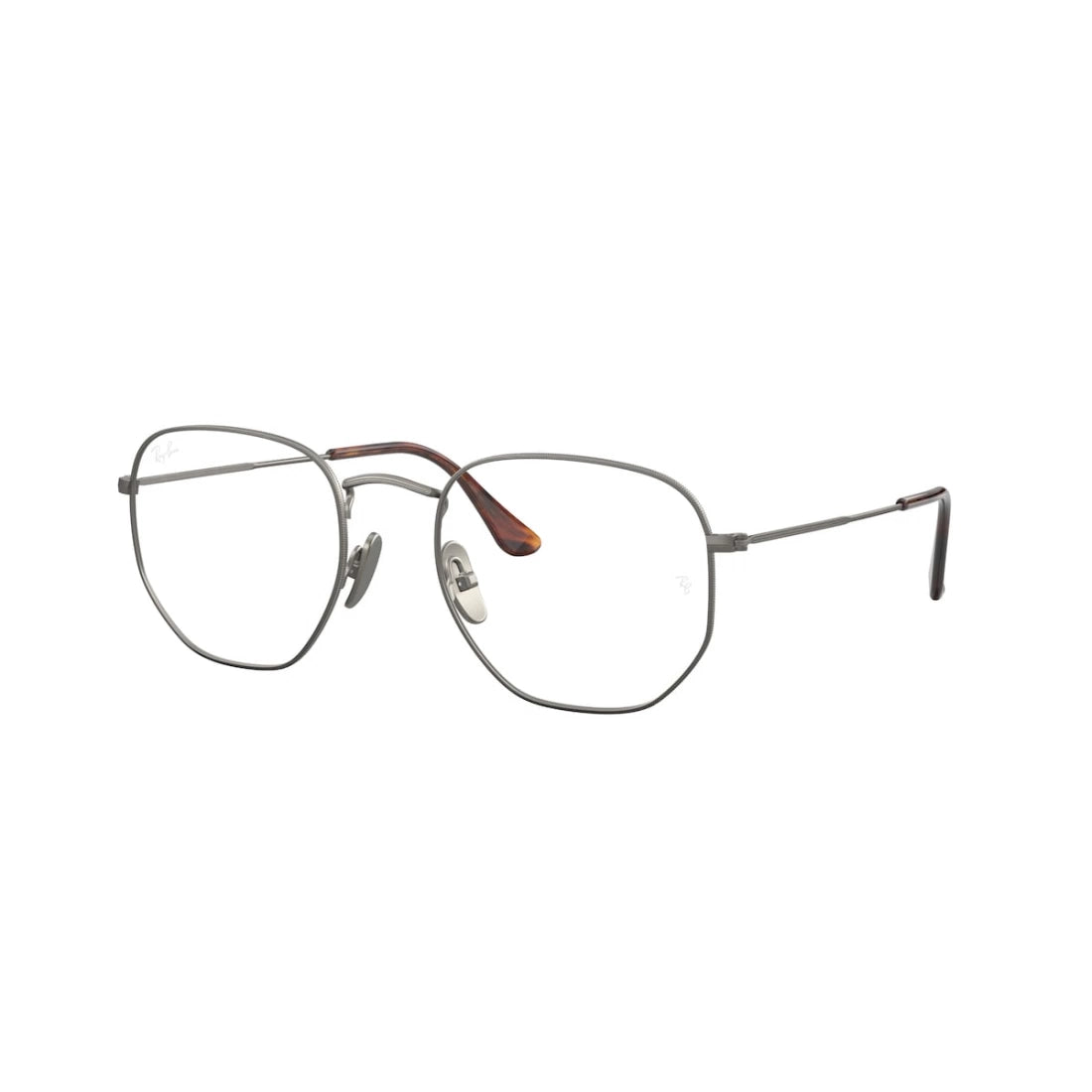 UNISEX EYEGLASSES RAY-BAN RX 8148V HEXAGONAL 1223 SEMI-GLOSS GUNMETAL CALIBER 54 