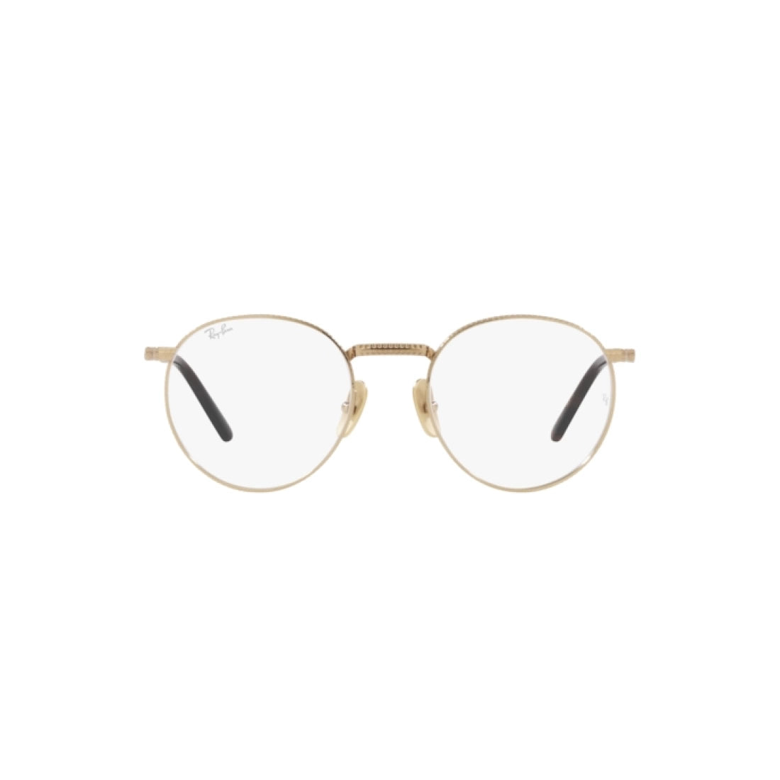 UNISEX EYEGLASSES RAY-BAN RX 8237V ROUND TITANIUM 1220 GOLD CALIBER 47 