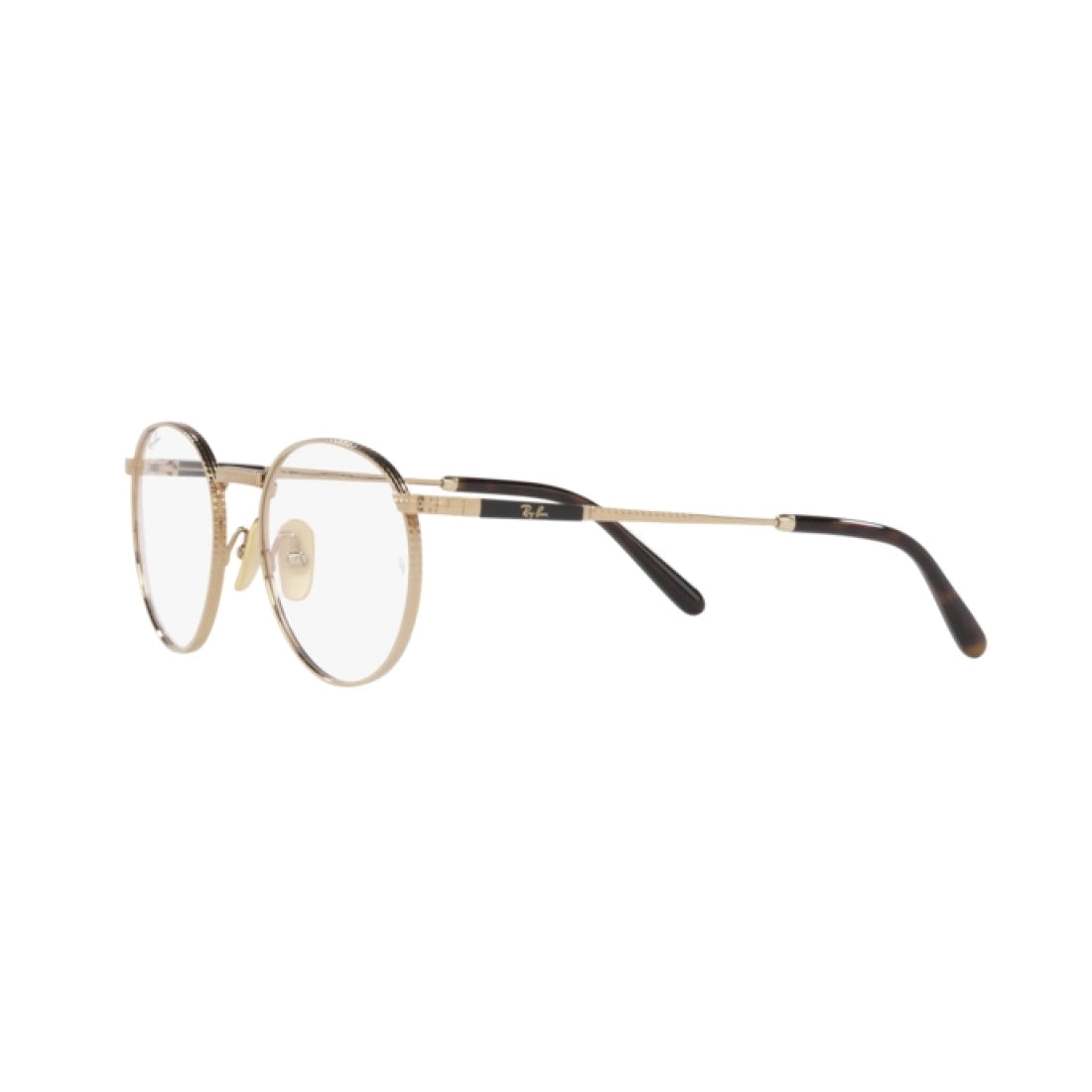 UNISEX EYEGLASSES RAY-BAN RX 8237V ROUND TITANIUM 1220 GOLD CALIBER 47 