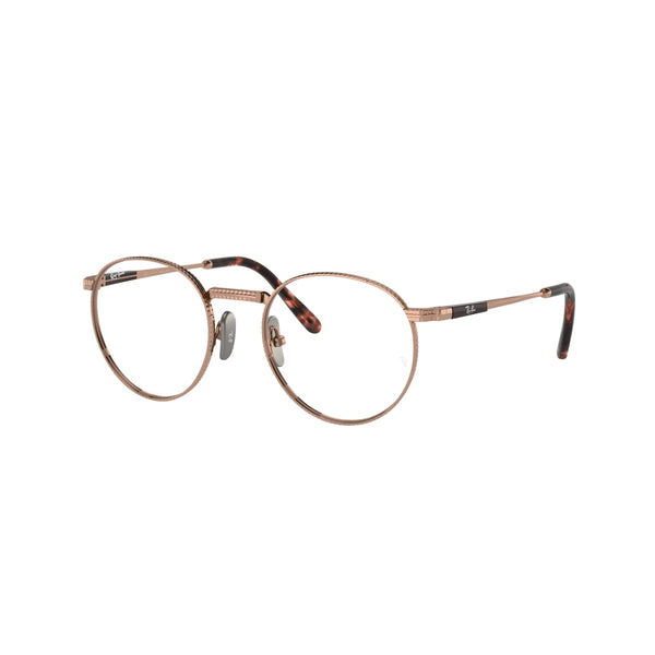 OCCHIALE DA VISTA UNISEX RAY-BAN RX 8237V ROUND TITANIUM 1236 ORO ROSA CALIBRO 47