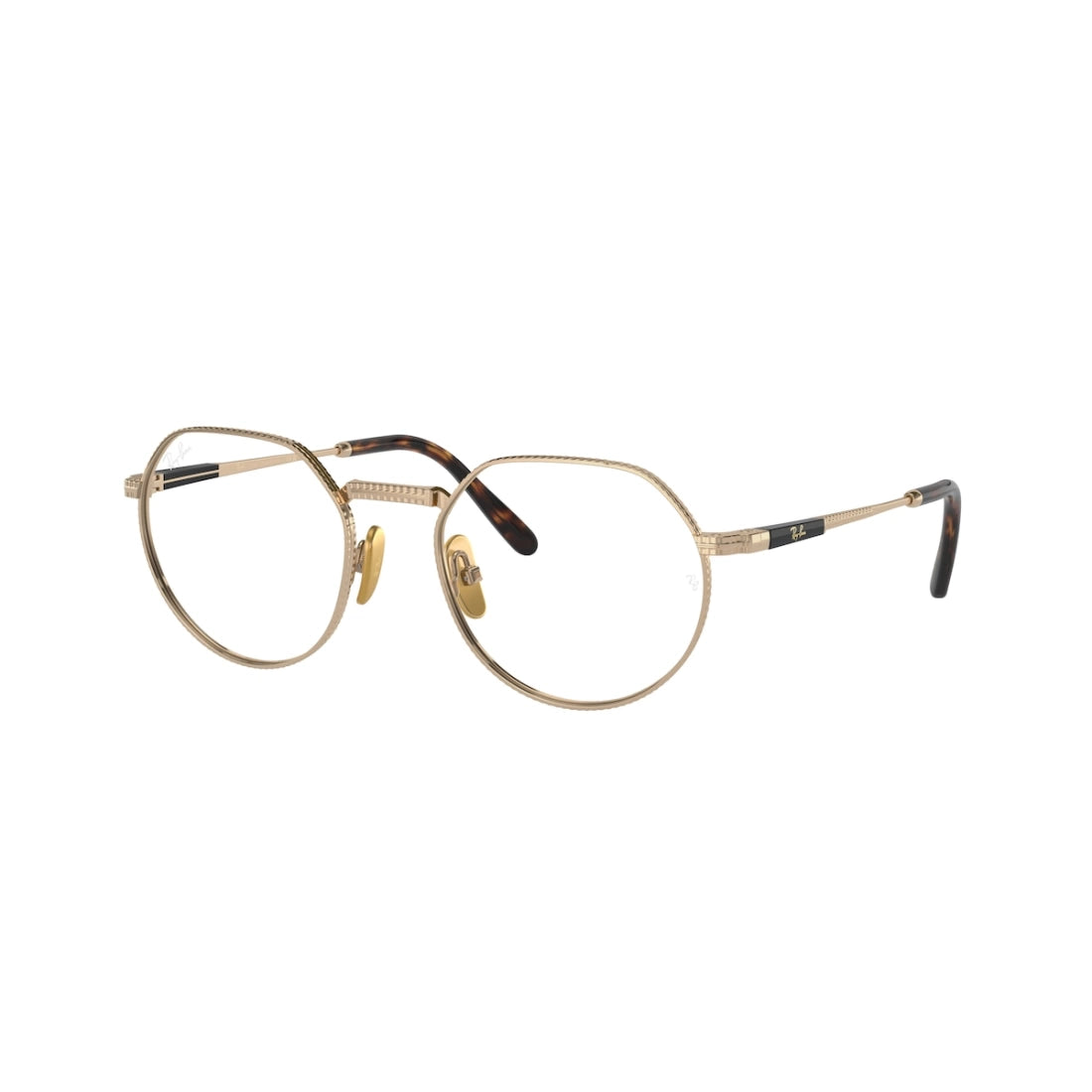 UNISEX EYEGLASSES RAY-BAN RX 8265V JACK TITANIUM 1220 GOLD CALIBER 53 