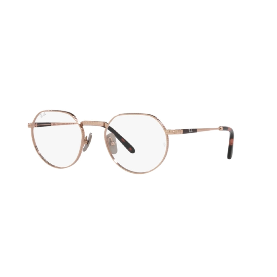 UNISEX EYEGLASSES RAY-BAN RX 8265V JACK TITANIUM 1236 ROSE GOLD CALIBER 51 