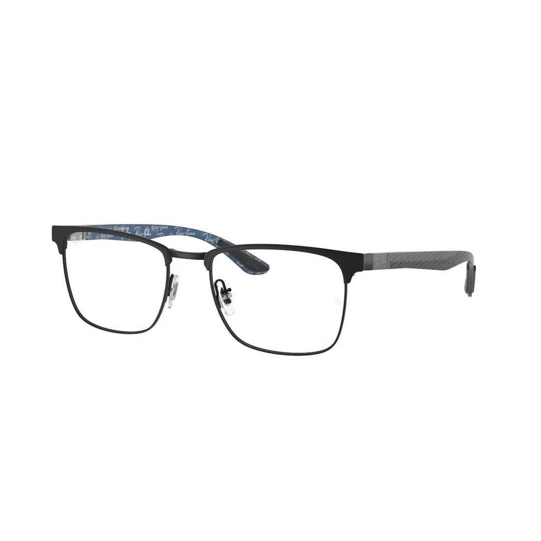 UNISEX EYEGLASSES RAY-BAN RX 8421 - 2904 MATT BLACK ON BLACK SIZE 52 