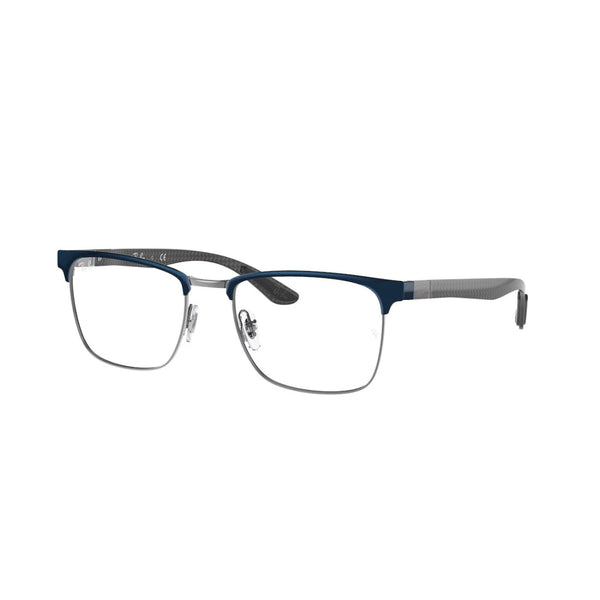 OCCHIALE DA VISTA UNISEX RAY-BAN RX 8421 - 3124 BLU SU CANNA DI FUCILE CALIBRO 54