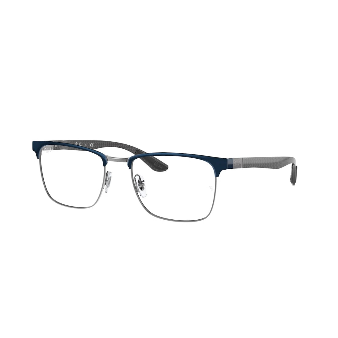 UNISEX EYEGLASSES RAY-BAN RX 8421 - 3124 BLUE ON GUNMETAL CALIBER 52 