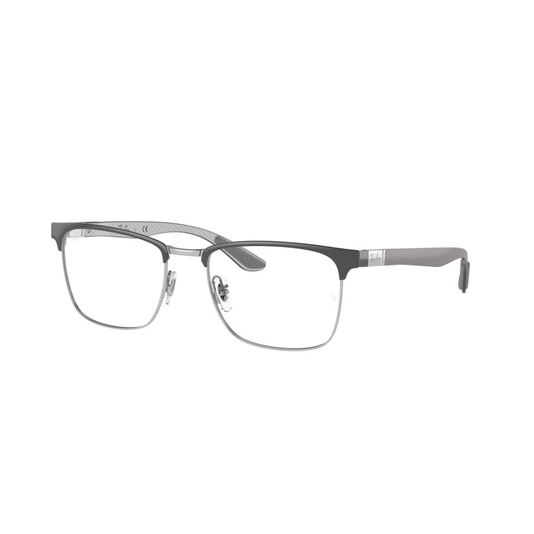 UNISEX EYEGLASSES RAY-BAN RX 8421 - 3125 GRAY ON SILVER CALIBER 54 