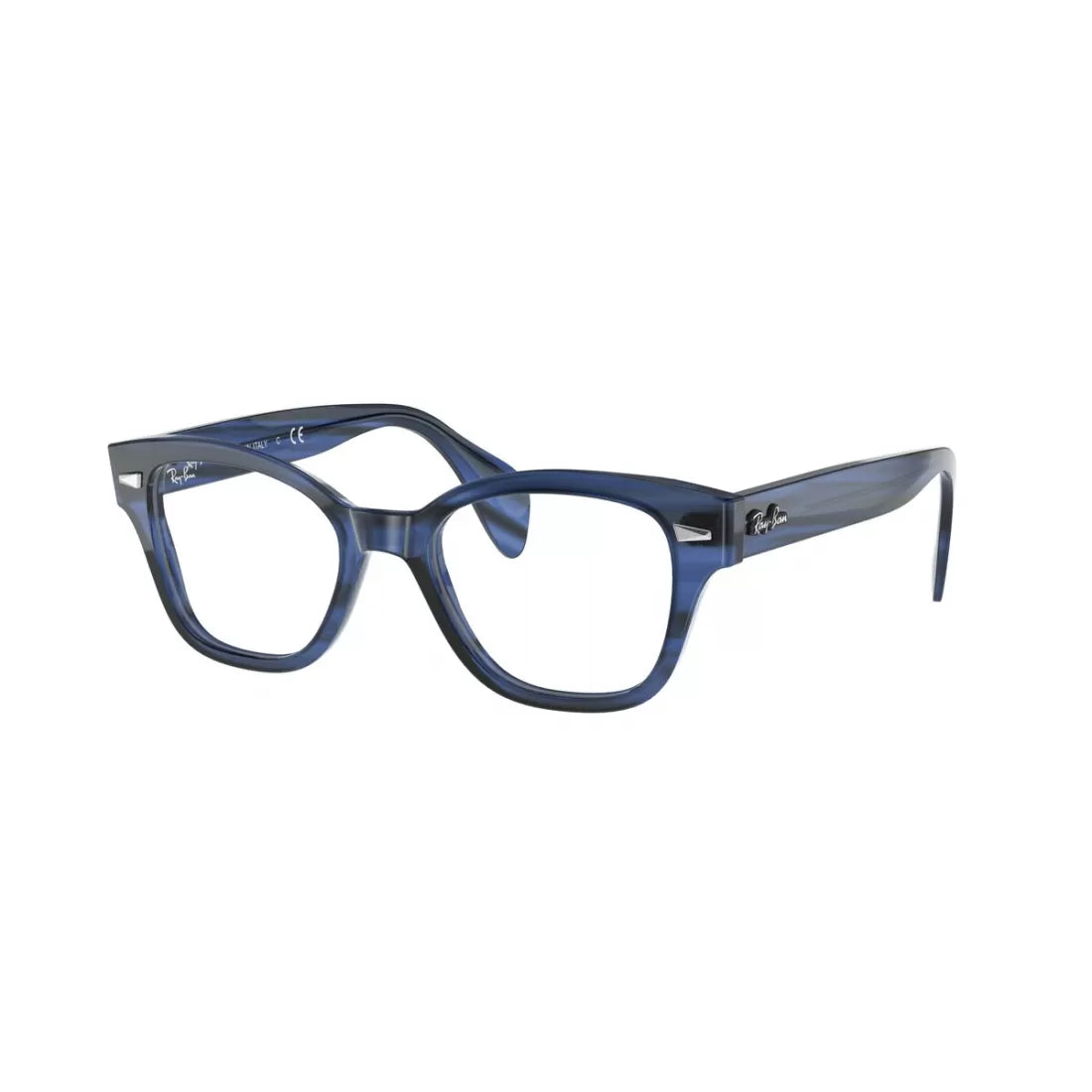 UNISEX EYEGLASSES RAY-BAN RX 0880 - 8053 STRIPED BLUE CALIBER 52 