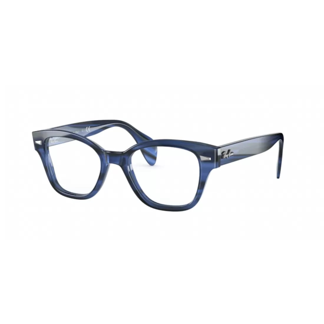 UNISEX EYEGLASSES RAY-BAN RX 0880 - 8053 STRIPED BLUE SIZE 49 