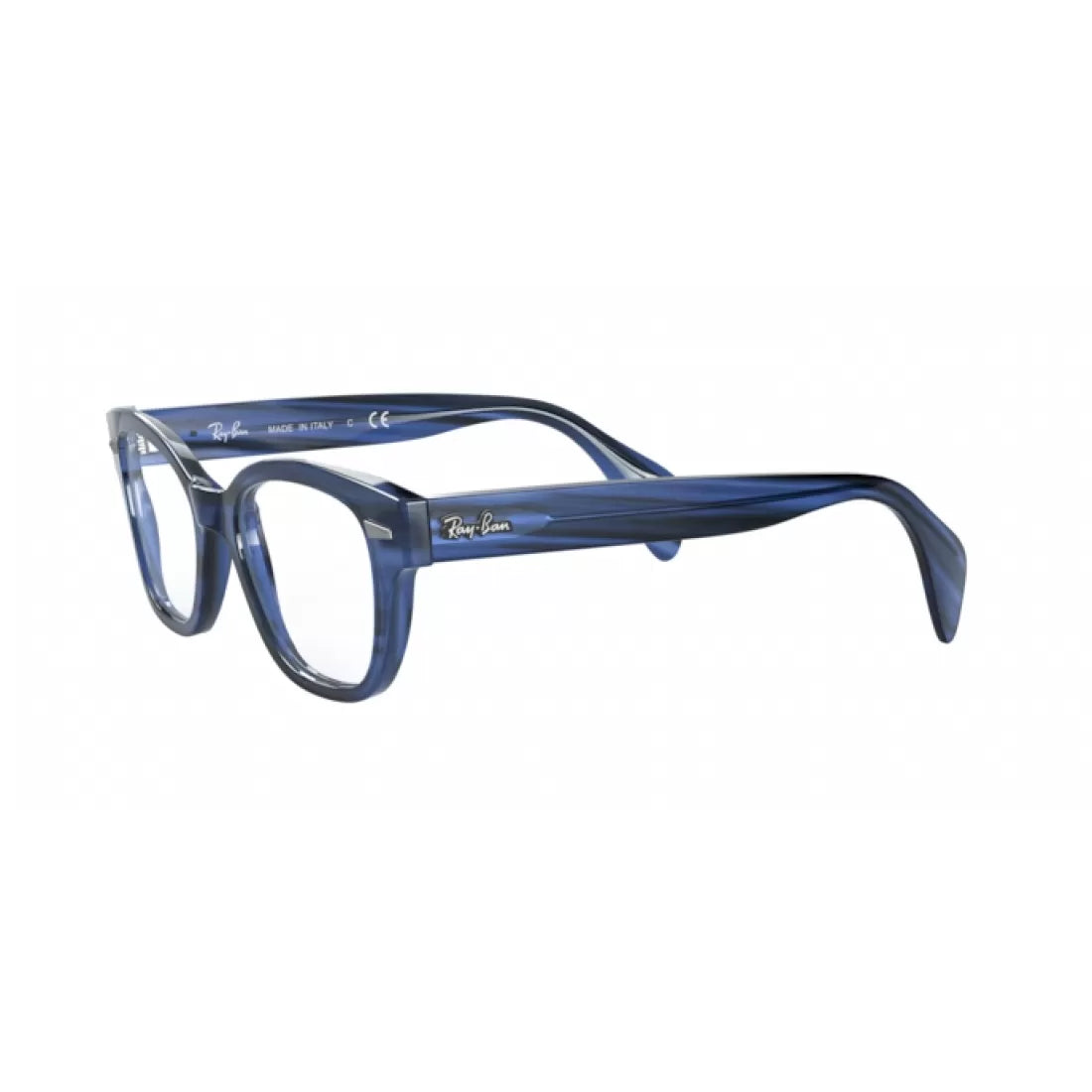 UNISEX EYEGLASSES RAY-BAN RX 0880 - 8053 STRIPED BLUE SIZE 49 