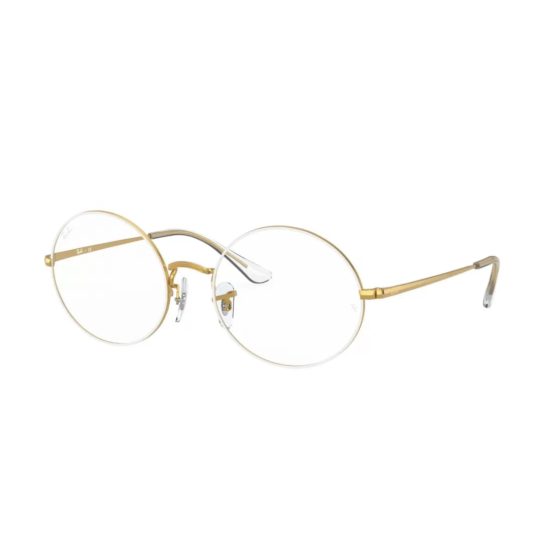 UNISEX EYEGLASSES RAY-BAN RX 1970V - 3104 WHITE ON LEGEND GOLD CALIBER 51 
