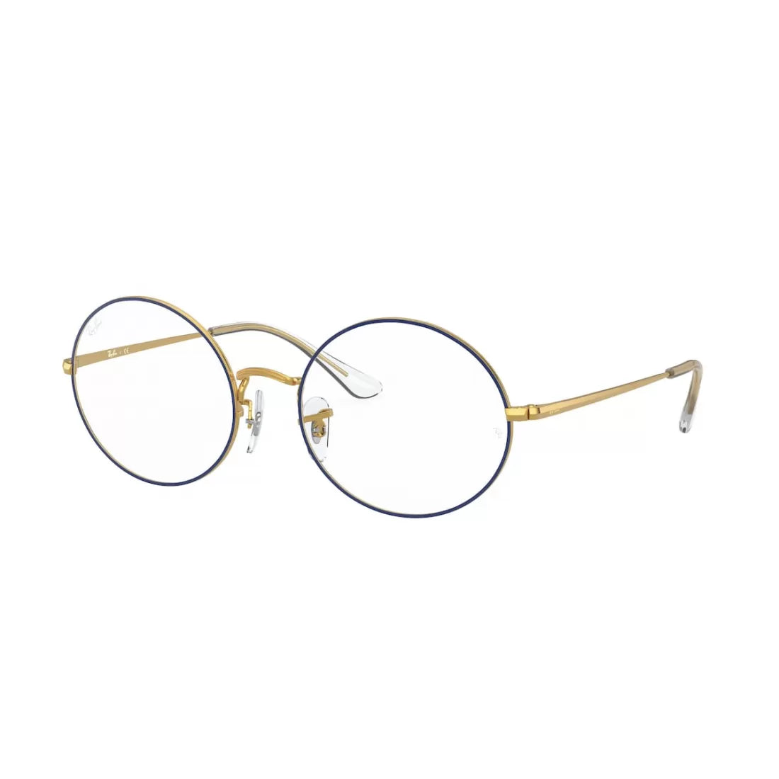 UNISEX EYEGLASSES RAY-BAN RX 1970V - 3105 BLUE ON LEGEND GOLD CALIBER 54 