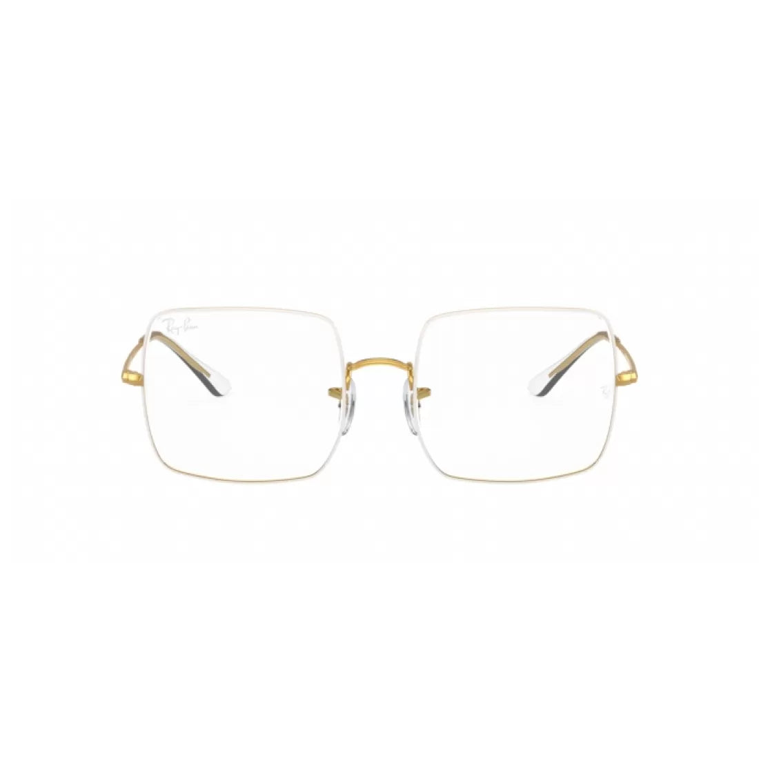 WOMEN'S EYEGLASSES RAY-BAN RX 1971V SQUARE 3104 WHITE ON LEGEND GOLD CALIBER 54 