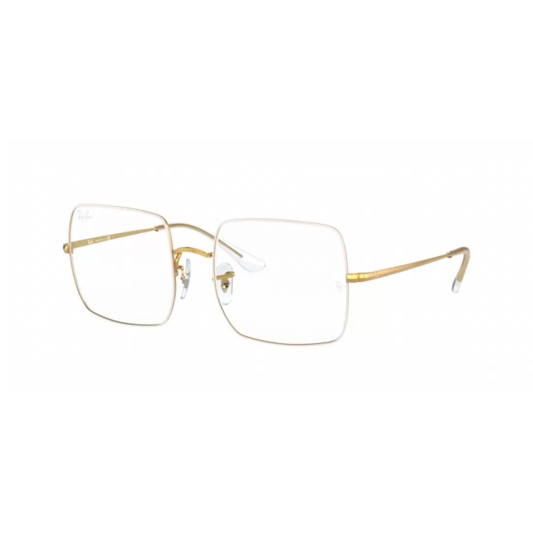 WOMEN'S EYEGLASSES RAY-BAN RX 1971V SQUARE 3104 WHITE ON LEGEND GOLD CALIBER 54 