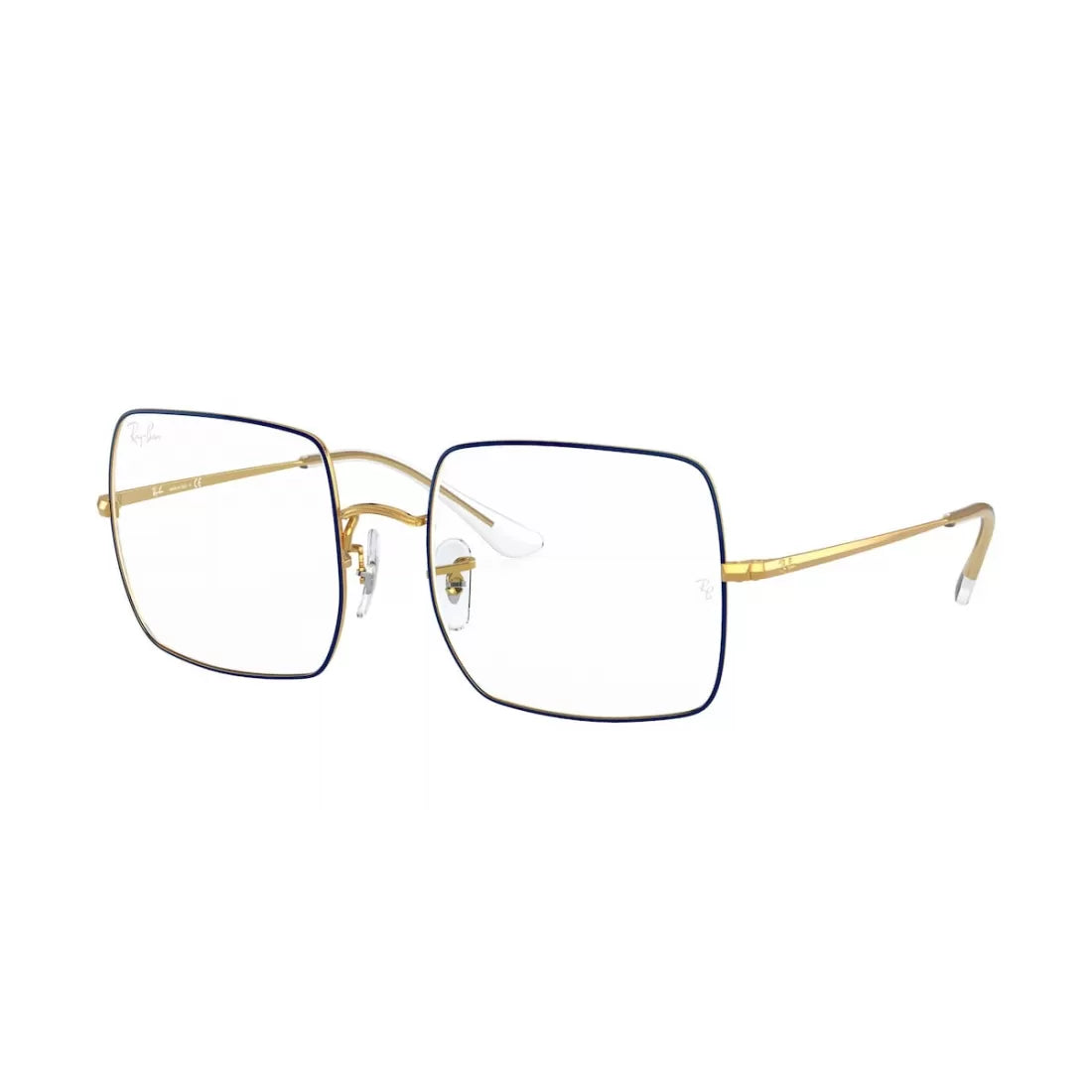 WOMEN'S EYEGLASSES RAY-BAN RX 1971V SQUARE 3105 BLUE ON LEGEND GOLD CALIBER 51 