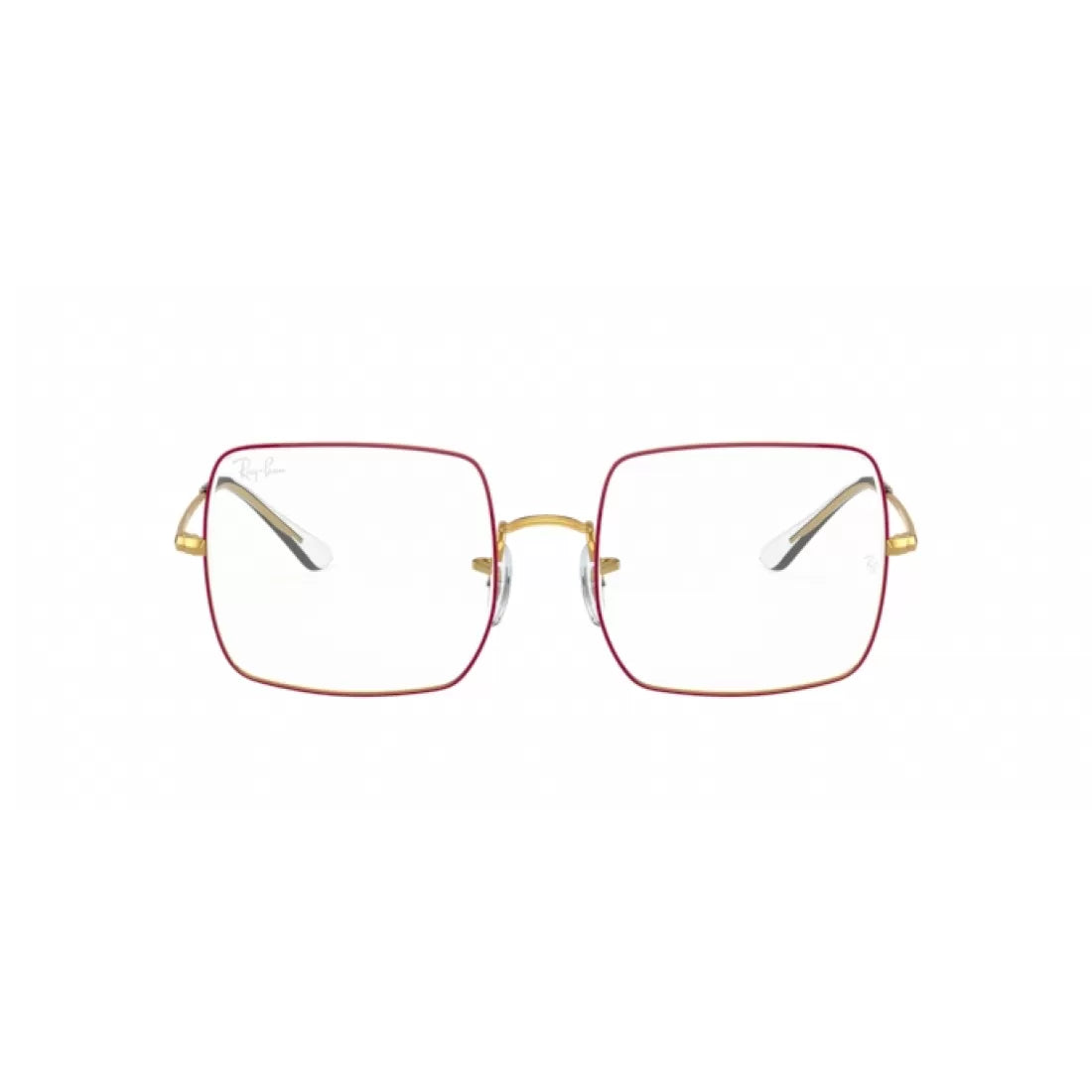 WOMEN'S EYEGLASSES RAY-BAN RX 1971V SQUARE 3106 BRILLIANT GOLD LEGEND TOP RED CALIBER 51 