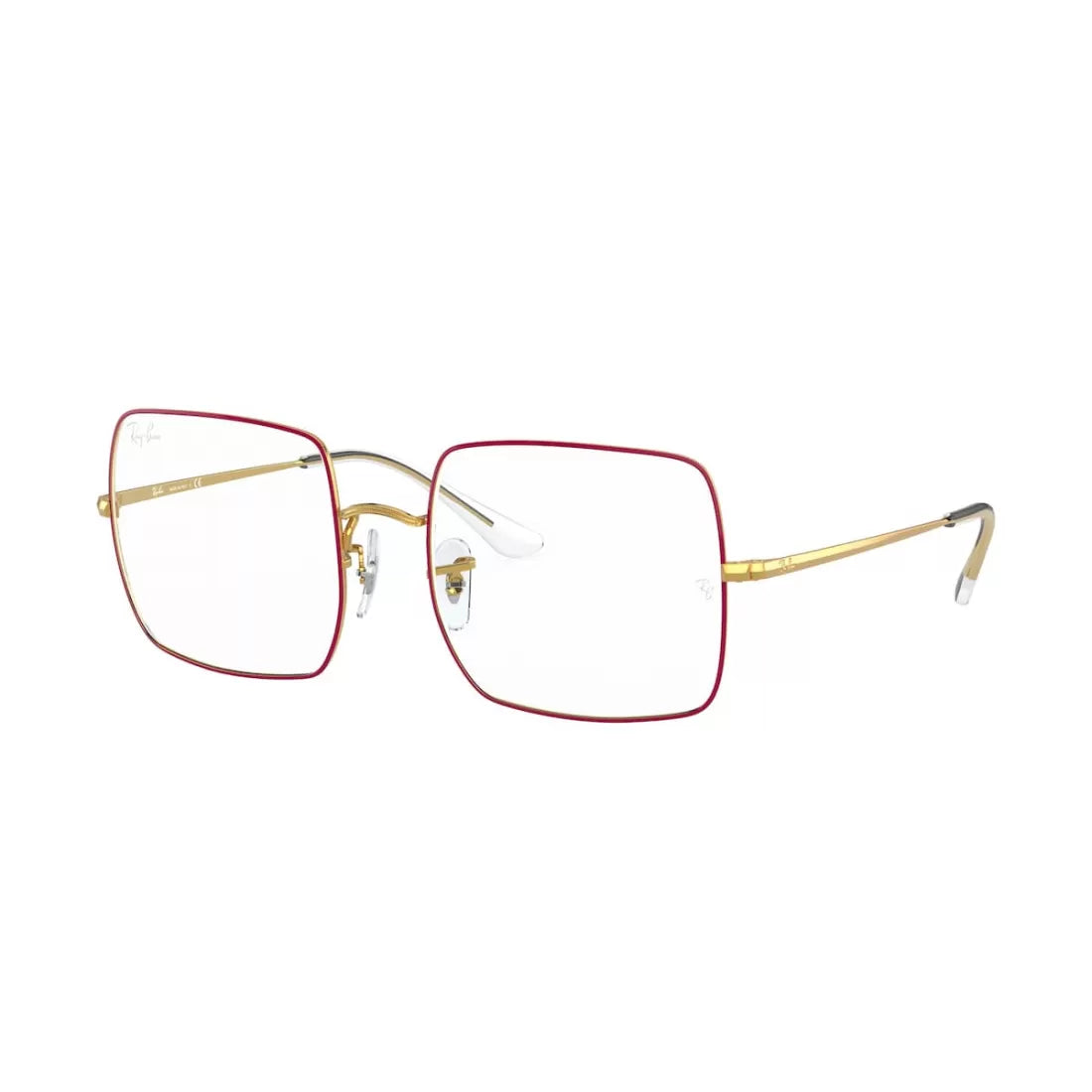 WOMEN'S EYEGLASSES RAY-BAN RX 1971V SQUARE 3106 BRILLIANT GOLD LEGEND TOP RED CALIBER 51 