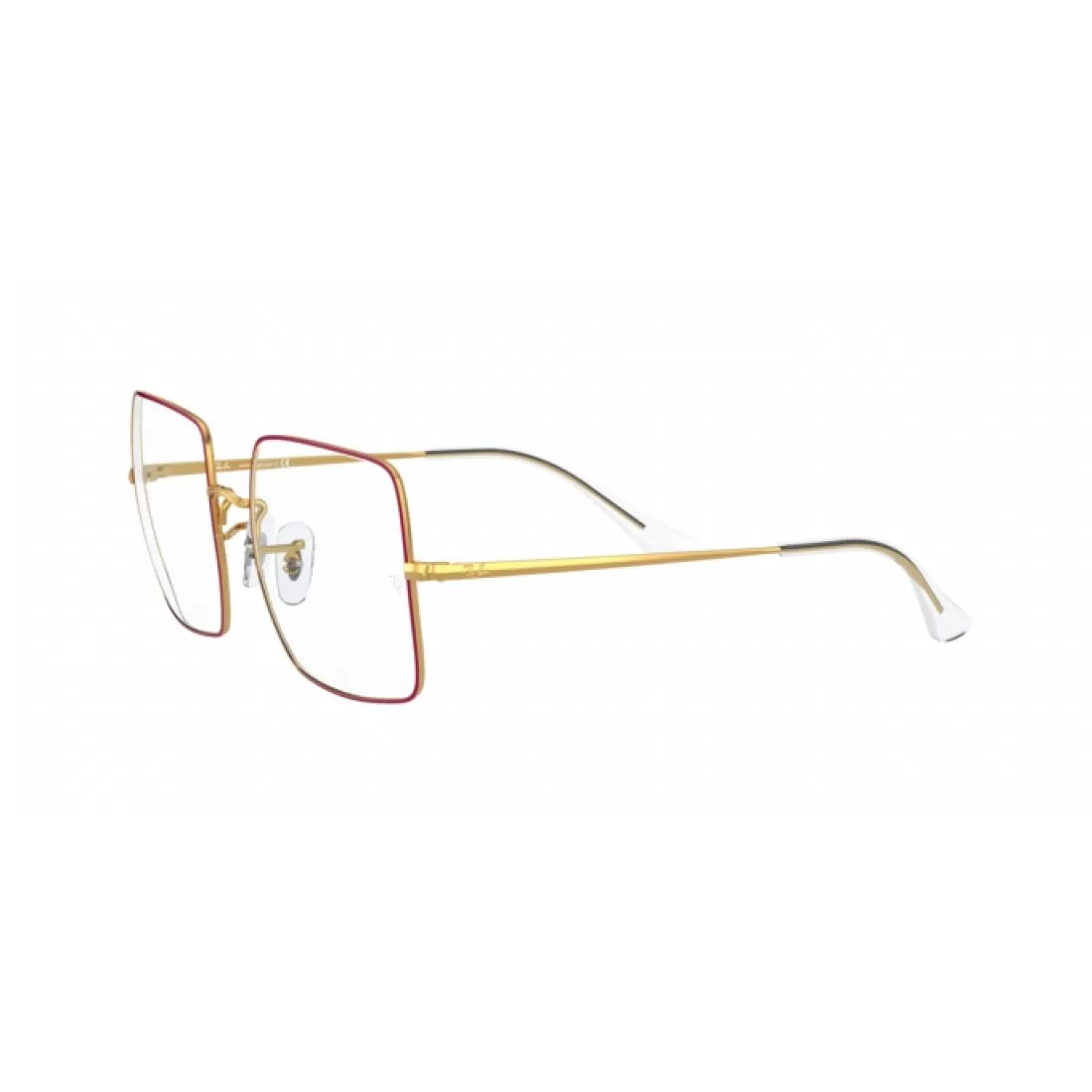 WOMEN'S EYEGLASSES RAY-BAN RX 1971V SQUARE 3106 BRILLIANT GOLD LEGEND TOP RED CALIBER 51 