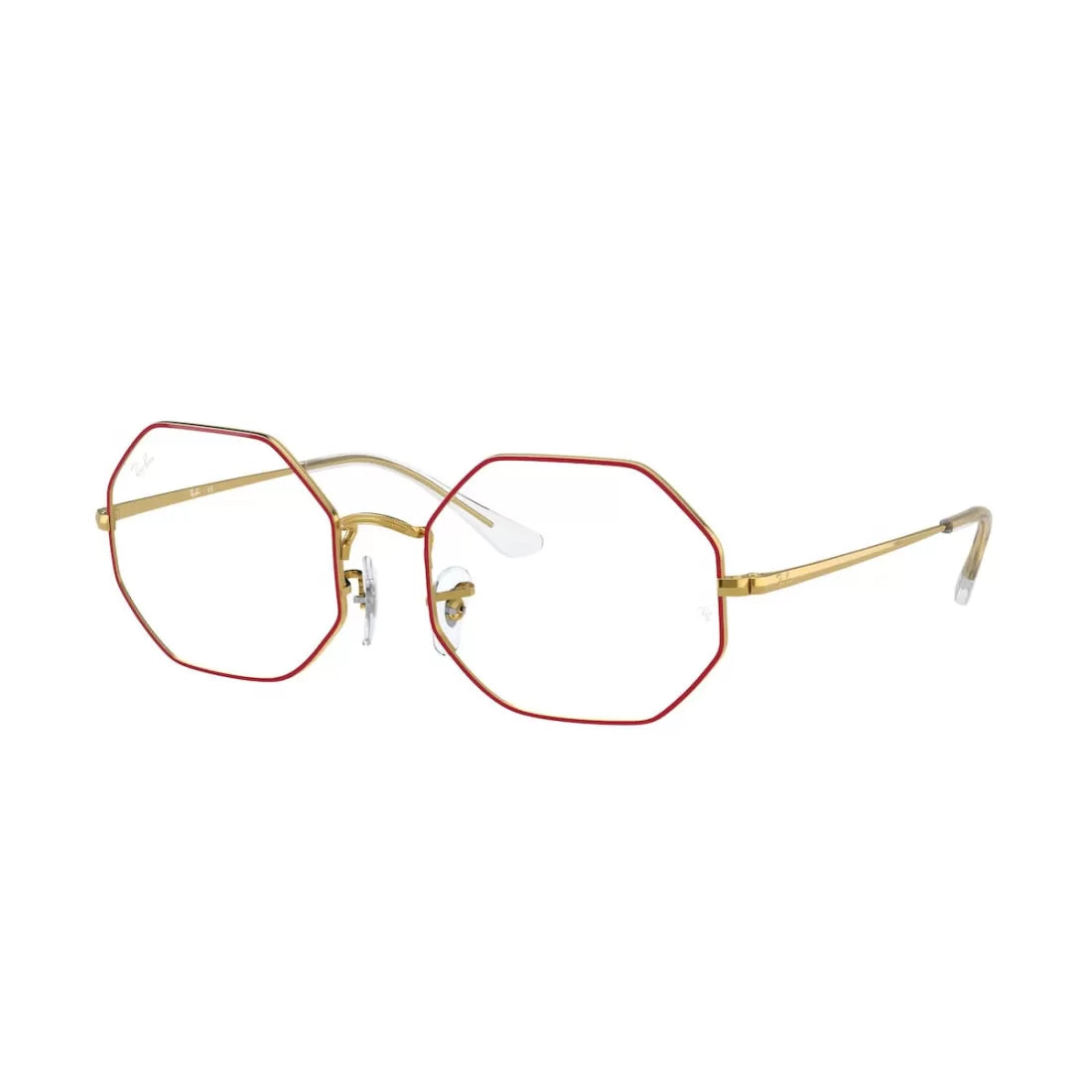 UNISEX EYEGLASSES RAY-BAN RX 1972V - 3106 RED ON LEGEND GOLD CALIBER 54 