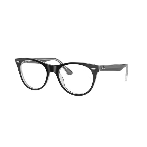 OCCHIALE DA VISTA UNISEX RAY-BAN RX 2185V WAYFARER II 2034 TOP BLACK ON TRANSPARENT CALIBRO 50