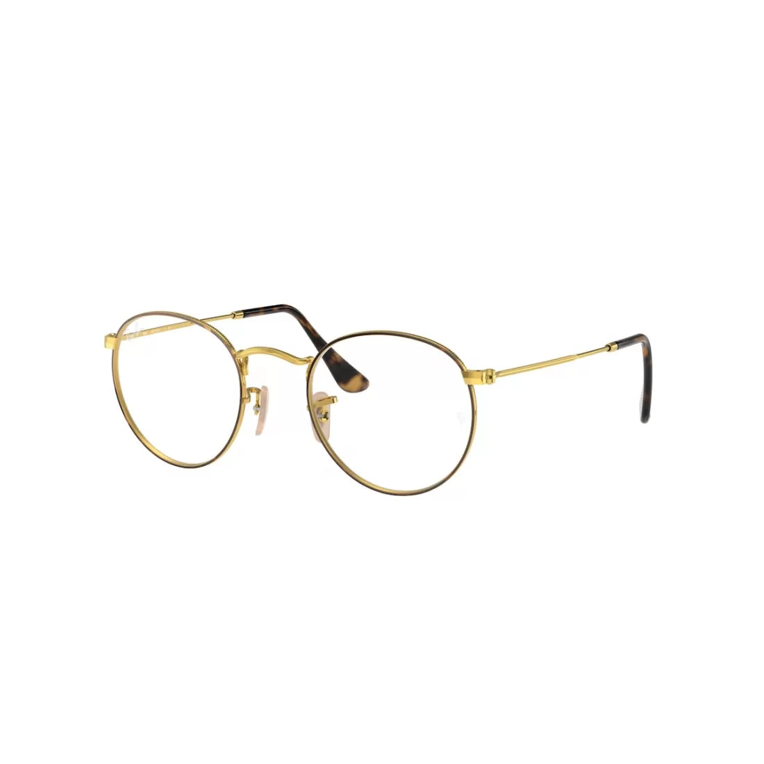 MEN'S EYEGLASSES RAY-BAN RX 3447V ROUND METAL 2945 GOLD IN TOP HAVANA CALIBER 50 