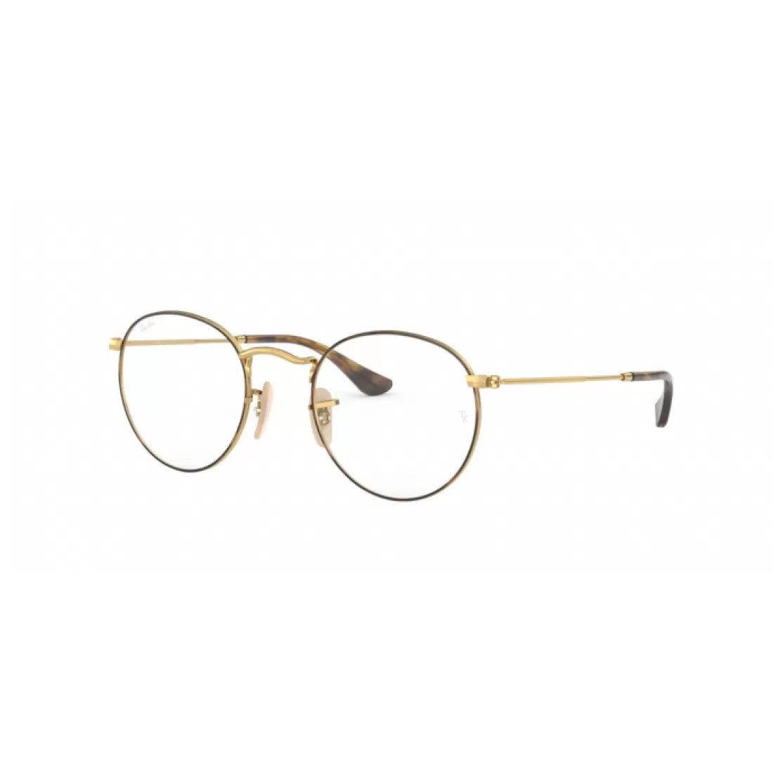 MEN'S EYEGLASSES RAY-BAN RX 3447V ROUND METAL 2945 GOLD IN TOP HAVANA CALIBER 47 