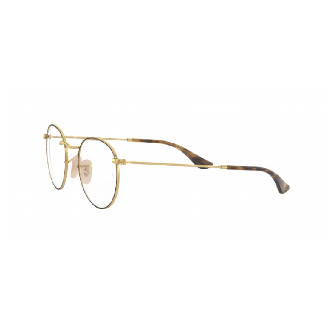 MEN'S EYEGLASSES RAY-BAN RX 3447V ROUND METAL 2945 GOLD IN TOP HAVANA CALIBER 50 