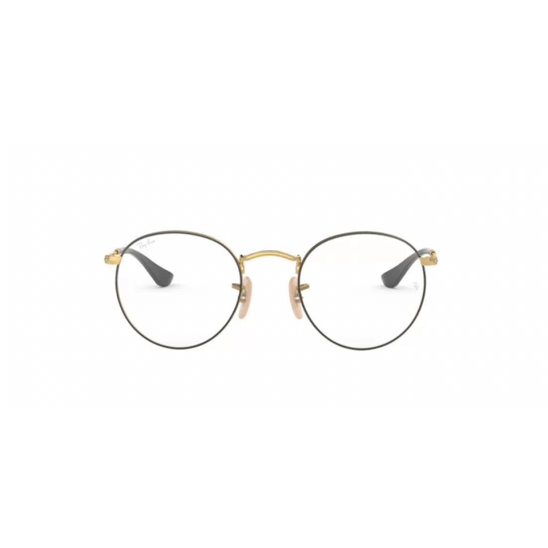 MEN'S EYEGLASSES RAY-BAN RX 3447V ROUND METAL 2991 GOLD TOP BLACK SIZE 47 